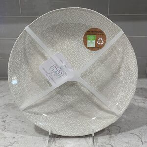 Set 4 Crackle 11” Melamine Dinner Plates Sigrid Olsen Coastal Sea Life Ocean